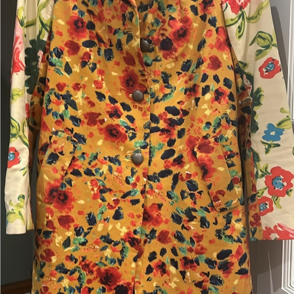 Elevenses Anthropologie Cotton Floral Jacket - Size 2 (fits like a 4/6)